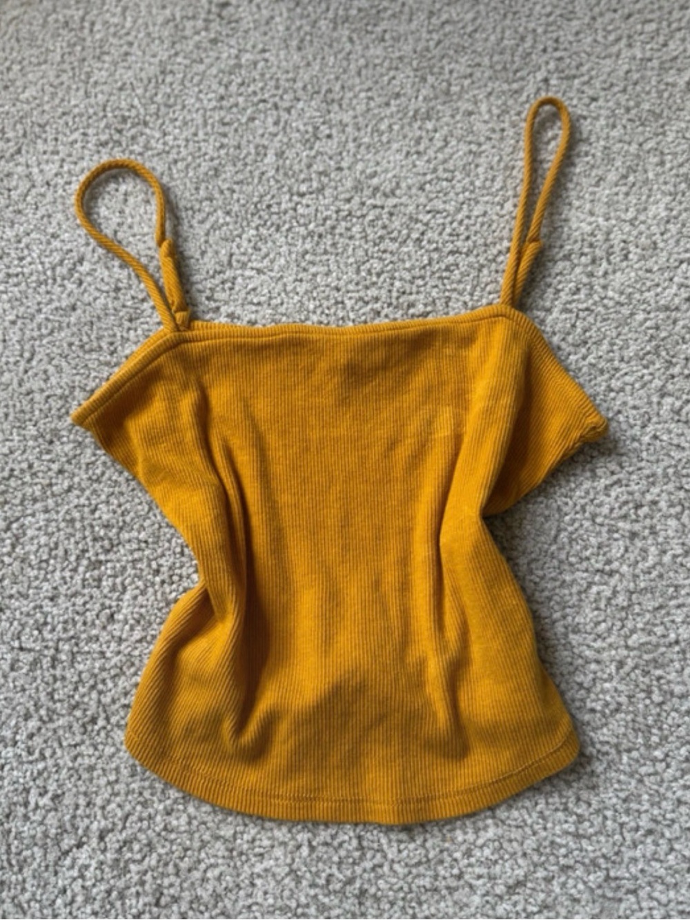 Fashion Nova Mustard Ribbed Tank Cami sexy casual